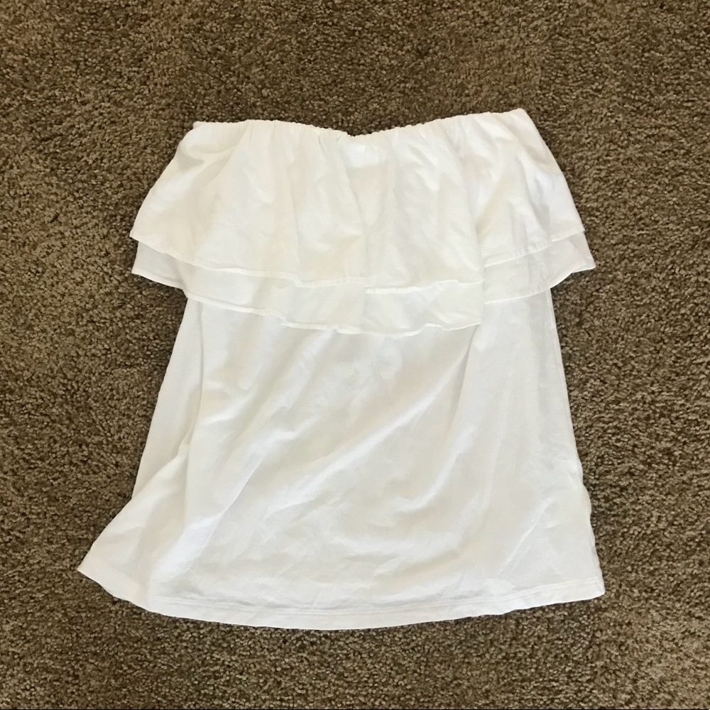 SIZE SMALL, LILLY PULITZER, RUFFLE STRAPLESS TOP